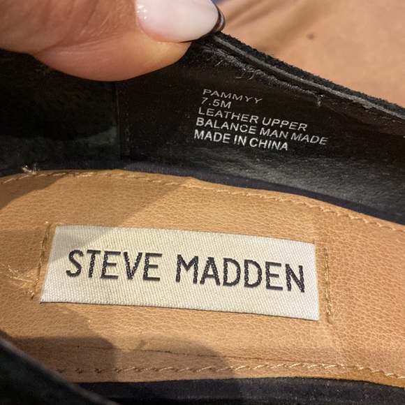 Black suede Steve Madden wedge size 7 1/2 women’s - Picture 6 of 7